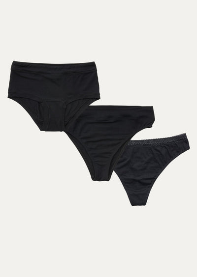 THE STARTER KIT,  a PACK of 3 x undies of different fitting - woron